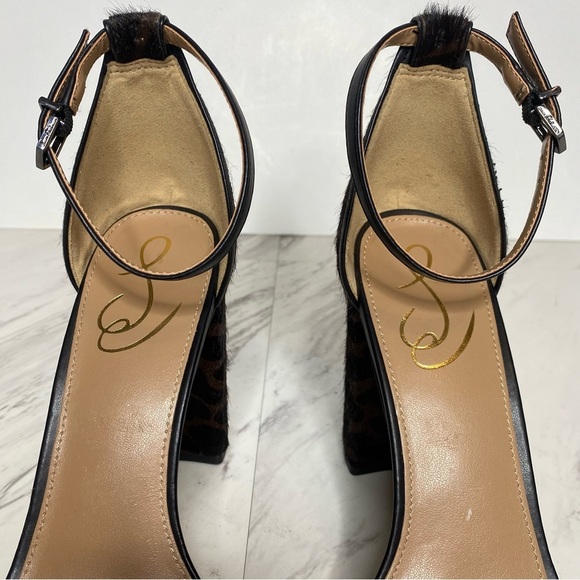 Sam Edelman Yaro Animal Print Block Heel Sandal 9M - Picture 12 of 14